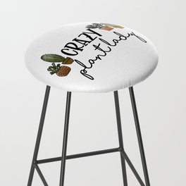 Crazy Plan Lady With Exotic Plants Bar Stool
