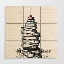 House on a Rock Pen and Ink Wood Wall Art