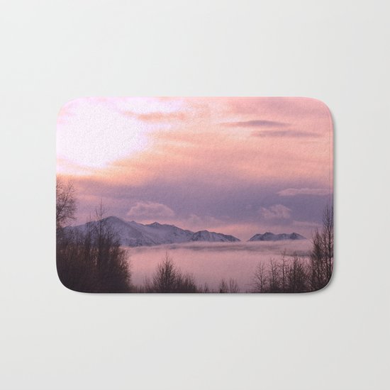Rose Serenity Winter Fog Bath Mat