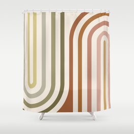 Bold Curvature Stripes I Shower Curtain