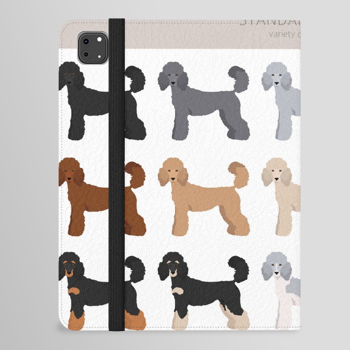 Standard Poodle Clipart Different Poses Coat iPad Folio Case