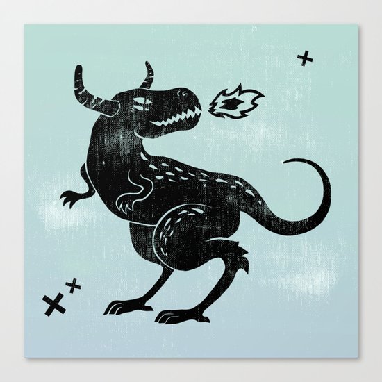 Fire monster Canvas Print