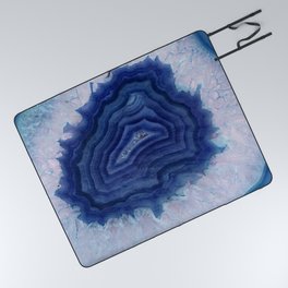 Blue agate crystal's Picnic Blanket