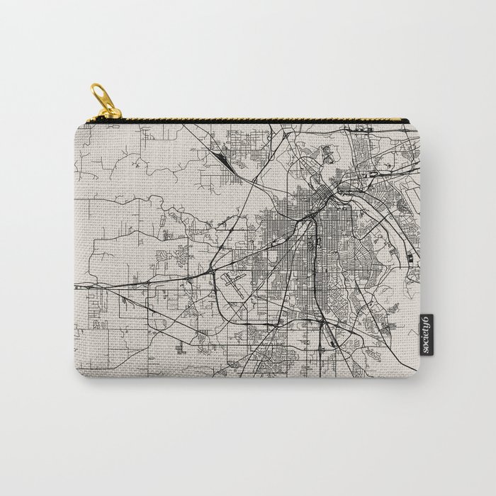 Shreveport USA - City Map - Aesthetic Carry-All Pouch