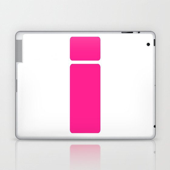 i (Dark Pink & White Letter) Laptop & iPad Skin