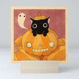 Halloween Cat 01 Mini Art Print