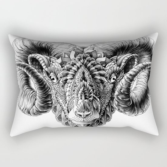Ram Head Rectangular Pillow