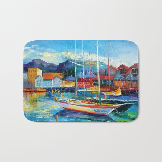 Boats Spain Bath Mat