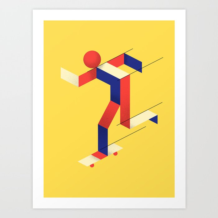 Discover the motif SKATER FIGURE by Robert Farkas as a print at TOPPOSTER