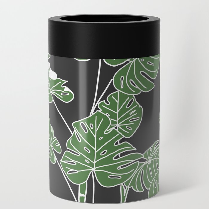 Monstera Leaf Print Can Cooler