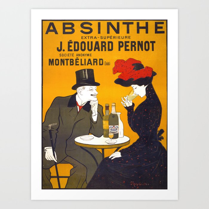 Vintage Absinthe Print Art Nouveau Poster Vintage Absinthe Wall Art 