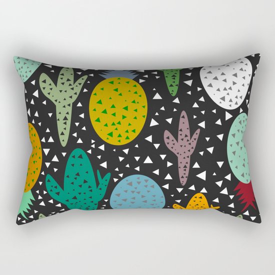 Succulents and pineapples Rectangular Pillow