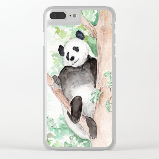 Panda, Hanging Out Clear iPhone Case