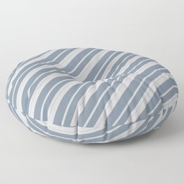 [ Thumbnail: Light Gray & Light Slate Gray Colored Lined Pattern Floor Pillow ]