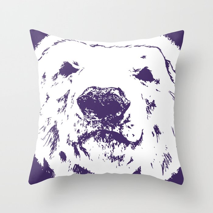 frank the Polar bear (Colour edits) Throw Pillow