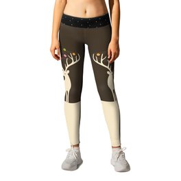 My Deer Universe Leggings | Digital, Cute, Vector, Funny, Happy, Curated, Graphicdesign, Lovely, Holidays, Seasonal 