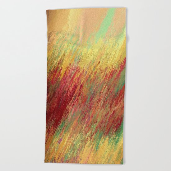 Fire Grass Beach Towel