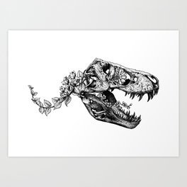 Jurassic Bloom - The Rex.  Art Print
