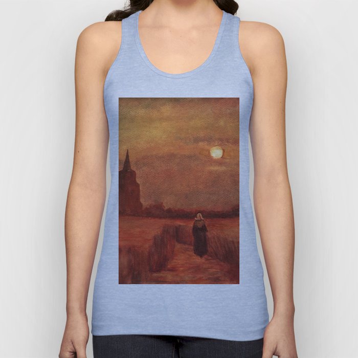 The Old Tower in the Fields by Vincent van Gogh Tank Top