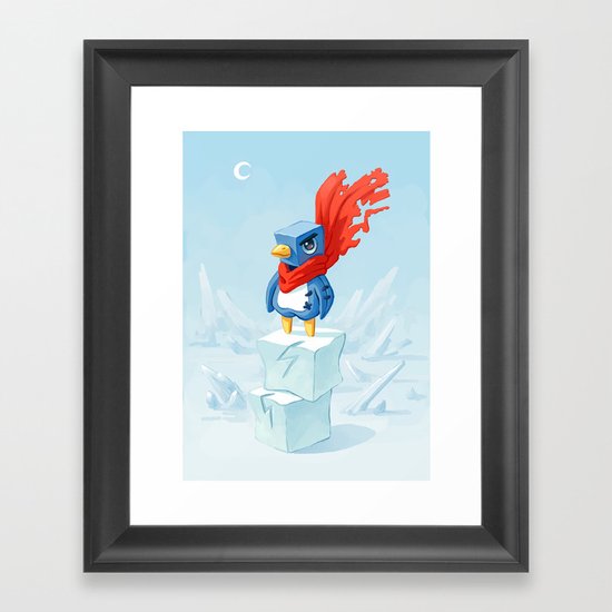 Super Penguin Framed Art Print