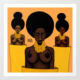 2022 Golden Blackness Source by Marcellous Lovelace Art Print