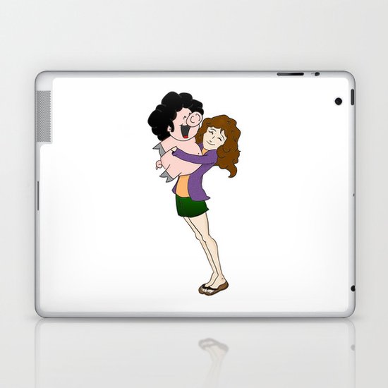 Hugging my pig Laptop & iPad Skin