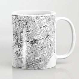 Toronto White Map Mug