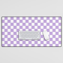 Purple Checkerboard Pattern  Desk Mat