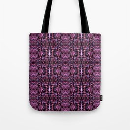 Liquid Light Series 99 ~ Red & Purple Abstract Fractal Pattern Tote Bag