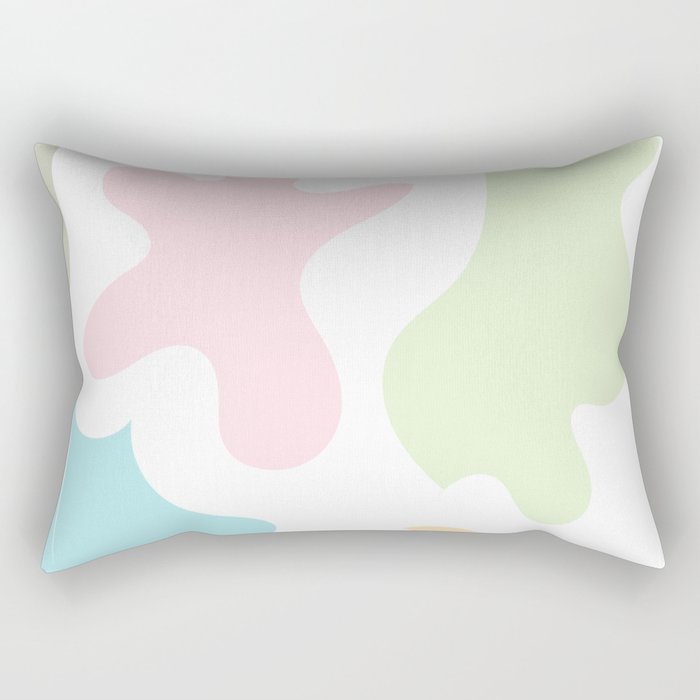 3 Abstract Shapes Pastel Background 220729 Valourine Design Rectangular Pillow