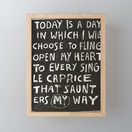 today is a day. Framed Mini Art Print