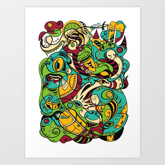 Dragon - 12 Animal Signs Art Print