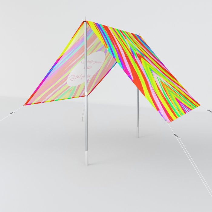 Neon Collection: Barcelona beach and surf style ( design one ) designed by Eldragonfly Barcelona  Sun Shade