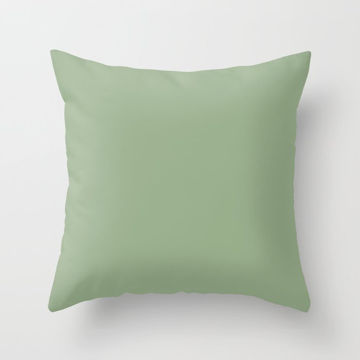Fair Green solid Throw Pillow