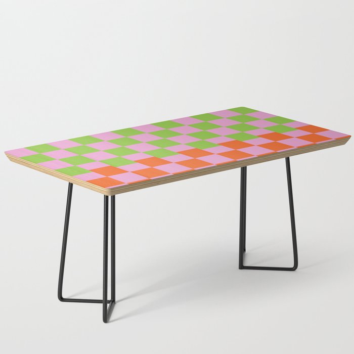 60s Colorful Groovy Checker Coffee Table
