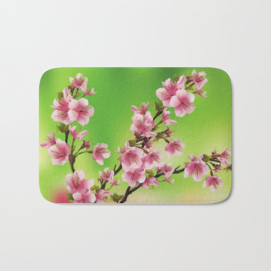 Cherry Blossom - Variation 3 Bath Mat
