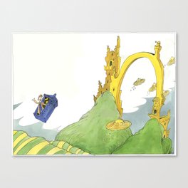 Oh, The Places You'll Go With Dr Who Canvas Print
