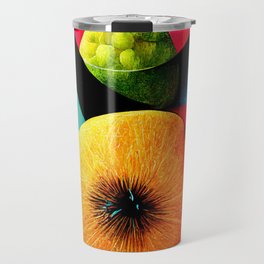 Inner Fruit - Abstract Minimalist Digital Retro Poster Art Travel Mug