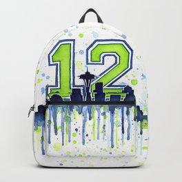 Seattle Skyline Space Needle 12th Art Backpack