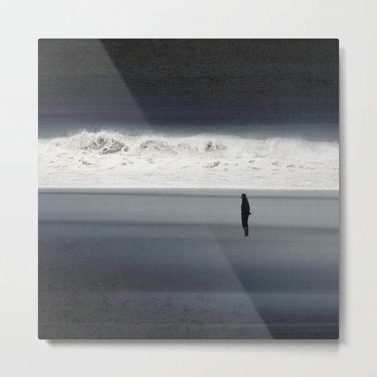 man & wave Metal Print