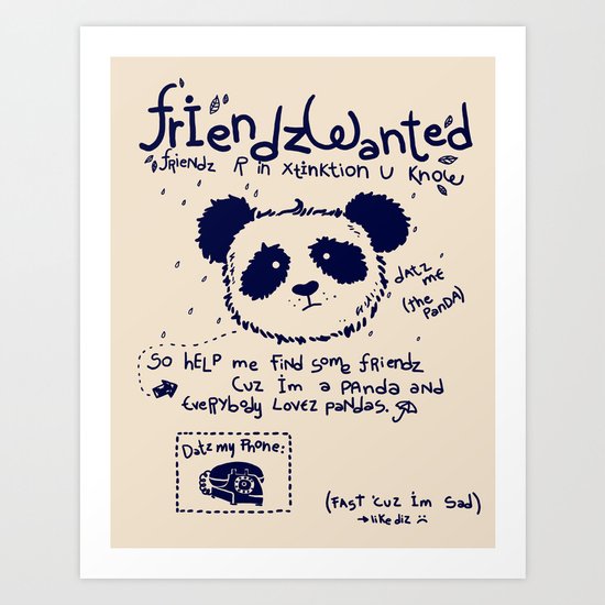 FriendZ WanTEd Art Print