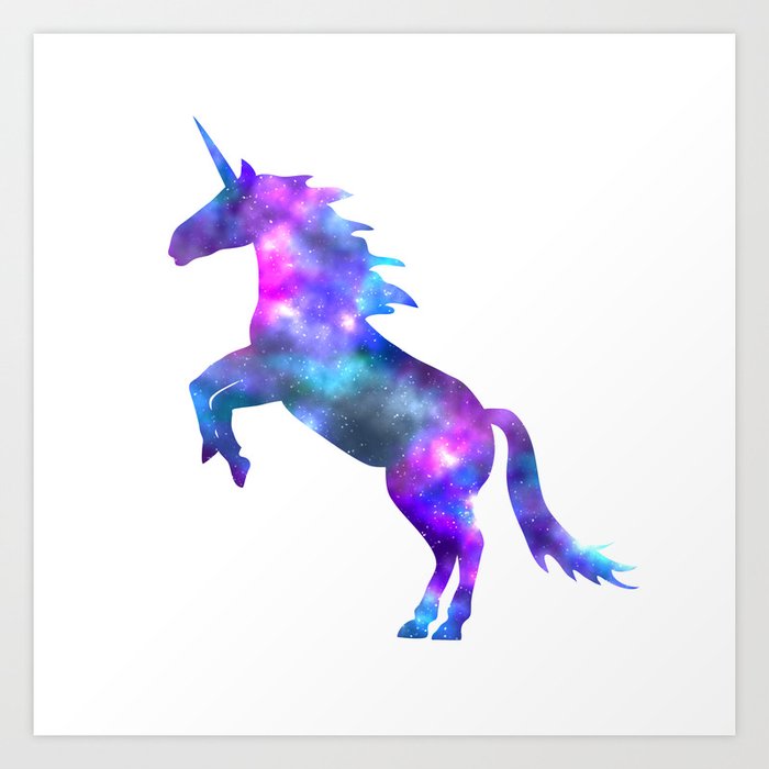 Galaxy Unicorn Art Print By Kristenswanson Society6
