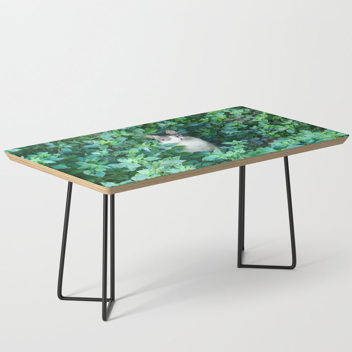 Urban Cat with Leaves Coffee Table