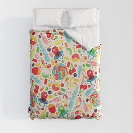 Candy Pattern - White Duvet Cover