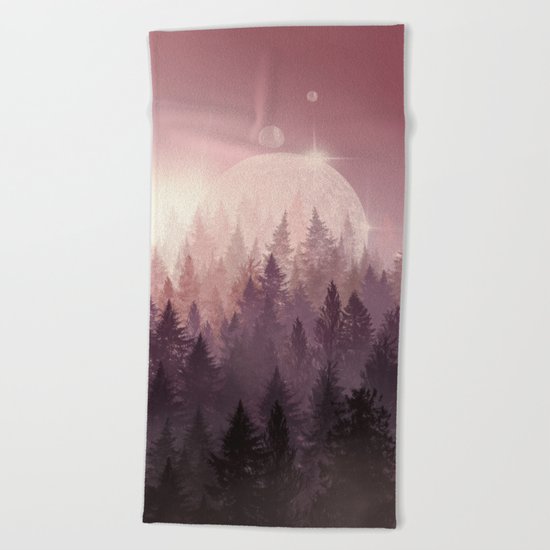 fantasy forest Beach Towel
