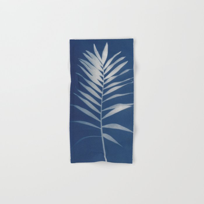 Jackie Partridge Art - Palm Leaf- Cyanotype Hand & Bath Towel