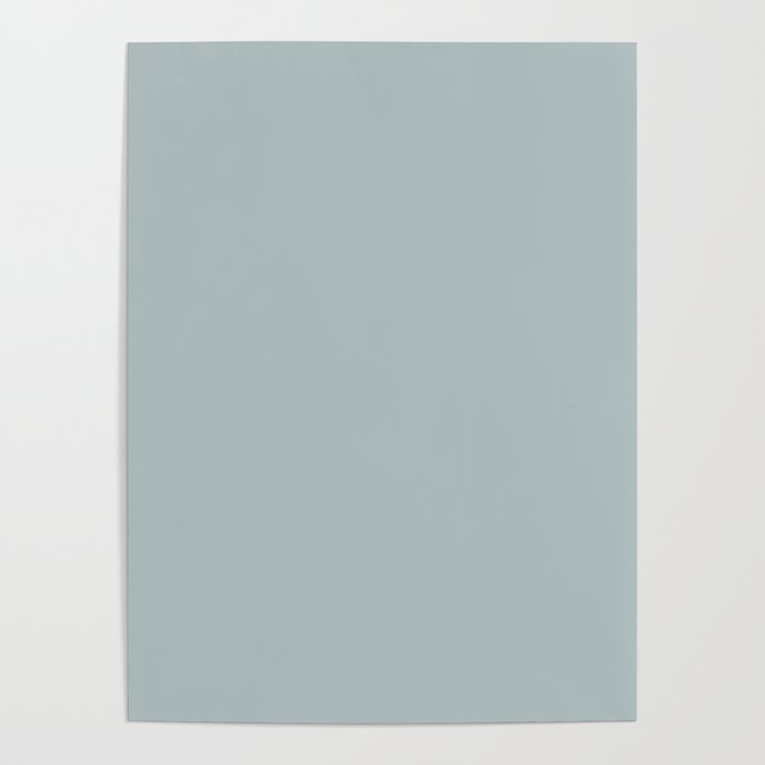 Best Er Pastel Blue Grey Solid Color Pairs To Behr Watery Gray Hdc Ct 26 Trending 2019 Poster By Simply Solids Colors Single Shades Society6 - Best Greige Paint Colors 2019 Behr