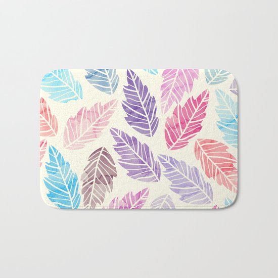 Colorful leaves Bath Mat