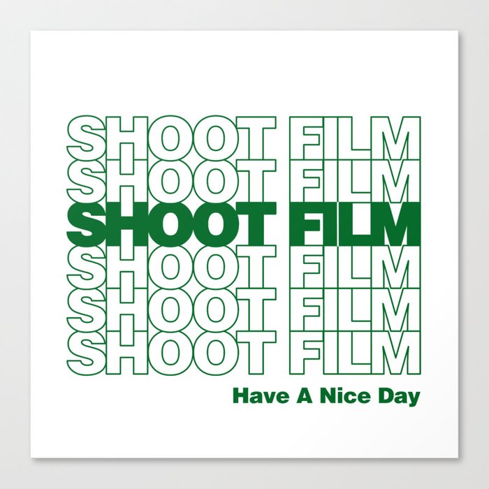 Shoot Film Green Canvas Print