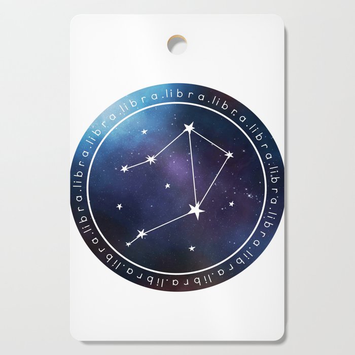 Libra Zodiac | Nebula Circle Cutting Board